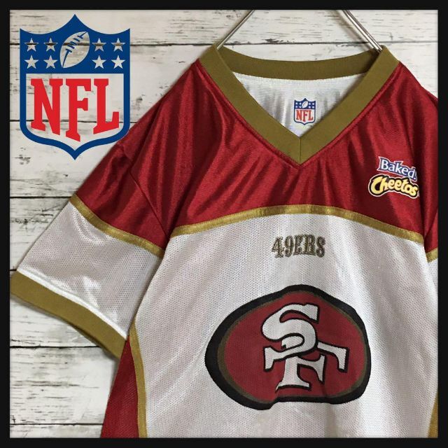 【NFL】49ers アメフトゲームシャツ　リバーシブル　メッシュ　E548