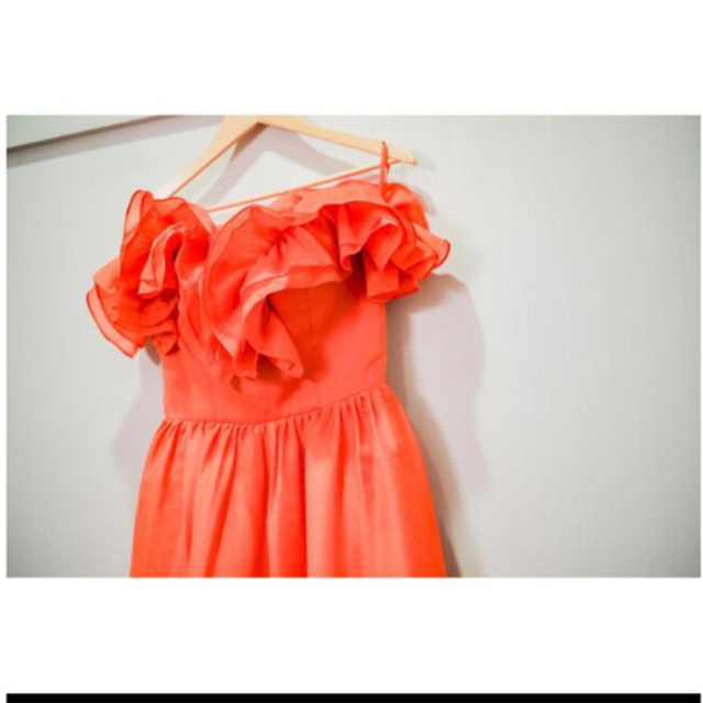 【もん様専用】 アーバンブランシェ　オレンジ　カラードレス　L レディースのフォーマル/ドレス(ウェディングドレス)の商品写真