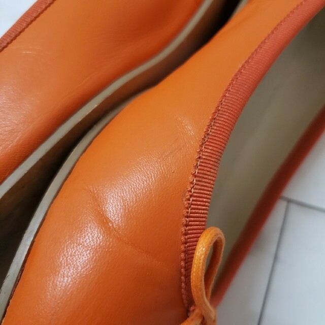 agnes b.(アニエスベー)のアニエスベー　バレエシューズ　フラットシューズ　　24センチ　オレンジ レディースの靴/シューズ(バレエシューズ)の商品写真