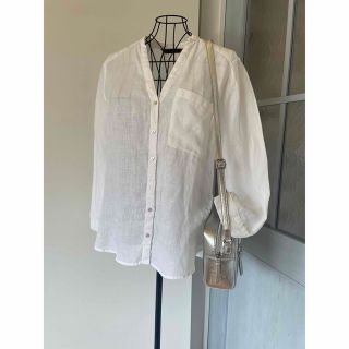 ザラ(ZARA)のxs＊ZARA＊リネン100%ブラウス(シャツ/ブラウス(長袖/七分))