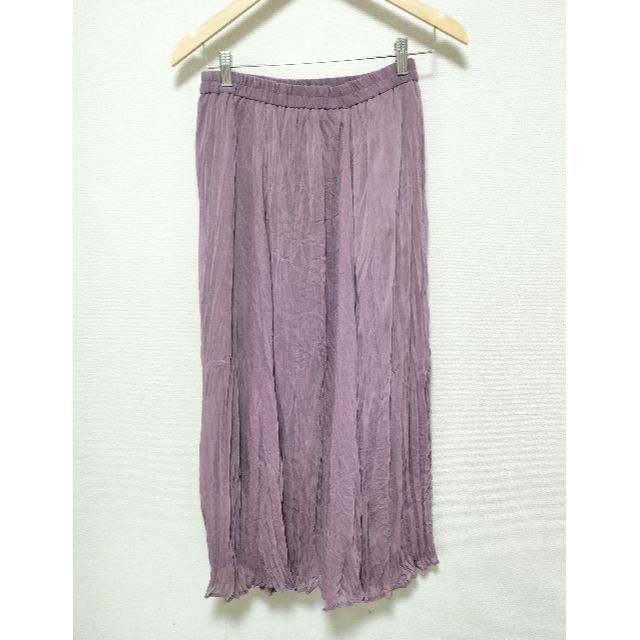 GU(ジーユー)のGU ジーユー ワッシャーフレアロングスカート ピンク L レディースのスカート(ひざ丈スカート)の商品写真