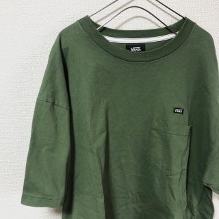 ヴァンズ(VANS)の【ワンポイントロゴ】VANS バンズ　ゆるたぼ　半袖　Tシャツ　グリーン　XL(Tシャツ/カットソー(半袖/袖なし))