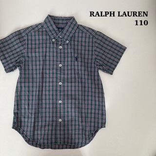 ラルフローレン(Ralph Lauren)のRALPH LAUREN  チェック柄半袖シャツ  サイズ110(ブラウス)