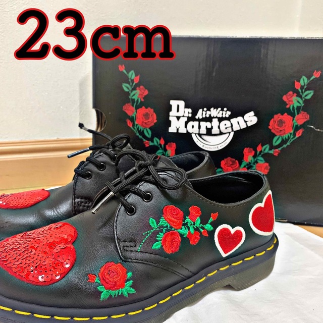 美品 ドクターマーチン バレンタインモデル HEARTS 3-EYE SHOE