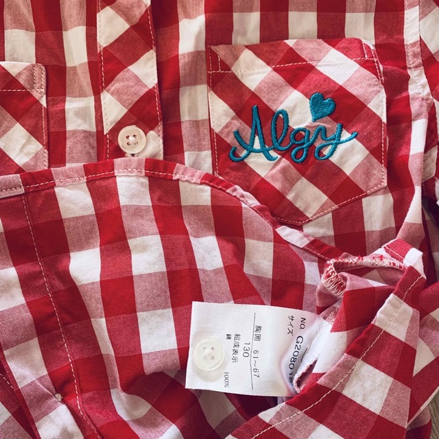 ALGY(アルジー)のアルジー チェックシャツ 130 キッズ/ベビー/マタニティのキッズ服女の子用(90cm~)(ブラウス)の商品写真