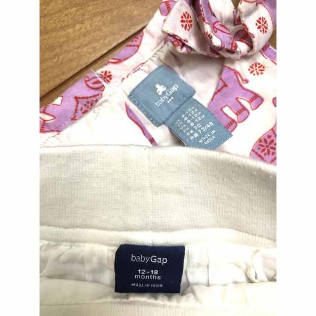 babyGAP(ベビーギャップ)の＊美品＊ ベビーギャップ ロンパース ショートパンツ セット70 80 キッズ/ベビー/マタニティのベビー服(~85cm)(ロンパース)の商品写真