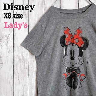 ディズニー(Disney)のDisney ディズニー ミニー キャラクターtシャツ グレー XS 海外古着(Tシャツ(半袖/袖なし))