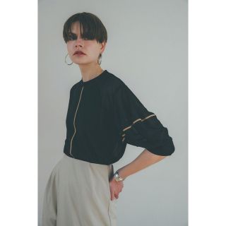 ARCH CUT HEAVY RIB TOPS クラネ clane ブラック 人気急上昇超特価