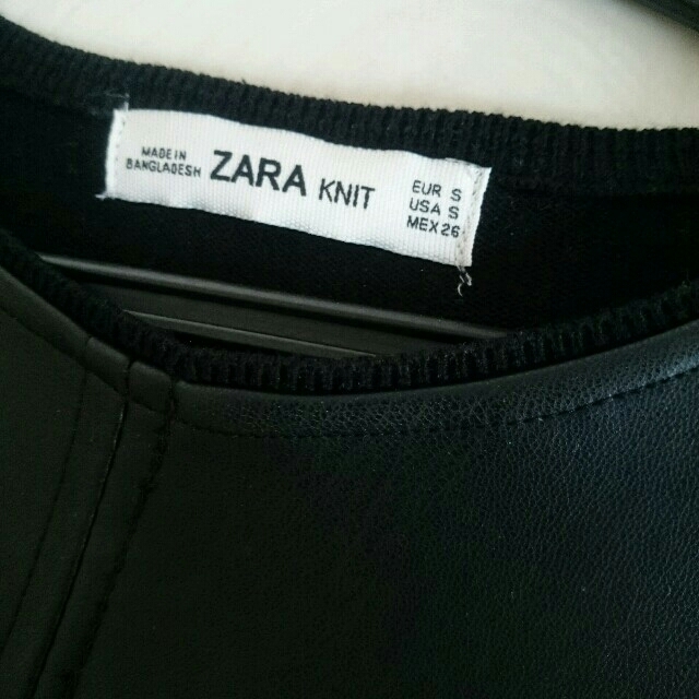 ZARA(ザラ)のZARA フェイクレザー チュニック ワンピ レディースのトップス(チュニック)の商品写真