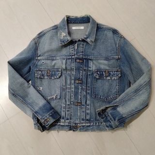 マウジー(moussy)の美品☆マウジー　MOUSSY　ヴィンテージダメージデニムジャケット　Gジャン(Gジャン/デニムジャケット)