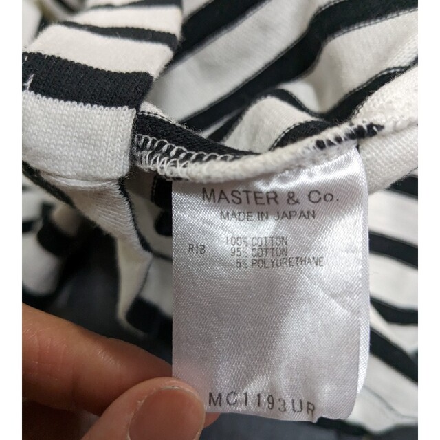 MASTER&Co.(マスターアンドコー)のマスター&コー / ボーダーバスクシャツ カットソー 長袖　日本製　黒×白 レディースのトップス(カットソー(長袖/七分))の商品写真