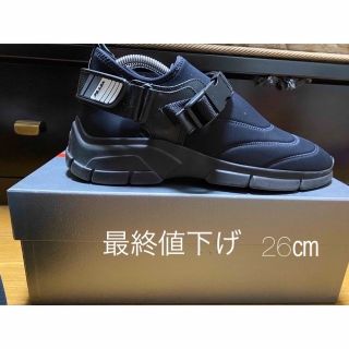 プラダ(PRADA)のプラダPRADAネオプレン スニーカー シューズ 4D3359 ブラック (スニーカー)