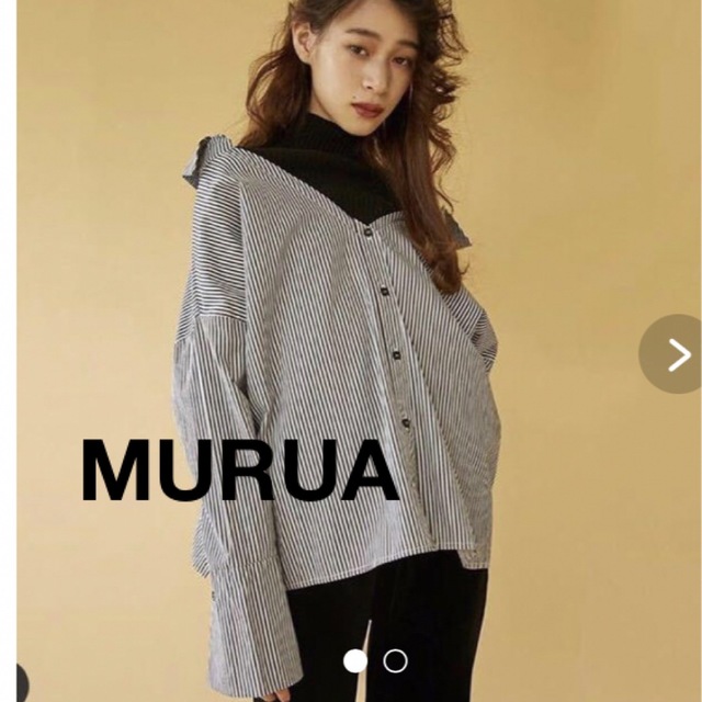 値下げ◆ほぼ未使用MURUA ドッキングシャツ