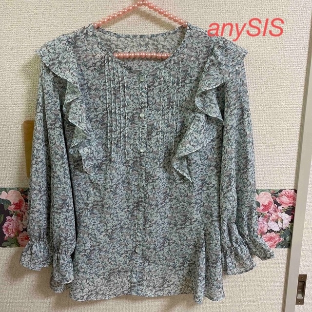 anySiS(エニィスィス)のSALE❣️ anySIS  七分袖フリルブラウス レディースのトップス(シャツ/ブラウス(長袖/七分))の商品写真