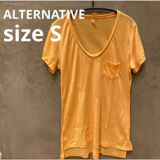 オルタナティブ(ALTERNATIVE)の新品送料込み　オルタナティブアパレル　VネックTシャツ　バターカップ　S(Tシャツ(半袖/袖なし))