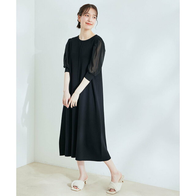 美品♡シフォン　ワンピース　ブラック　＊