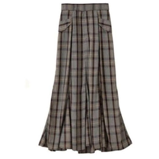 COCO DEAL(ココディール)のココディール　グレンチェックセミマーメイドスカート　ロングスカート レディースのスカート(ロングスカート)の商品写真