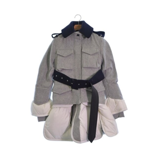 sacai サカイ コート(その他) 1(S位) グレーx白x紺-tops.edu.ng