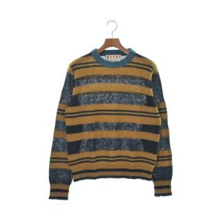 マルニ(Marni)のMARNI マルニ ニット・セーター 44(S位) 黄x黒x青(ボーダー) 【古着】【中古】(ニット/セーター)