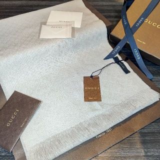 Gucci - ❤新品箱付き❤GUCCIマフラー ストール ショール❤ベージュ