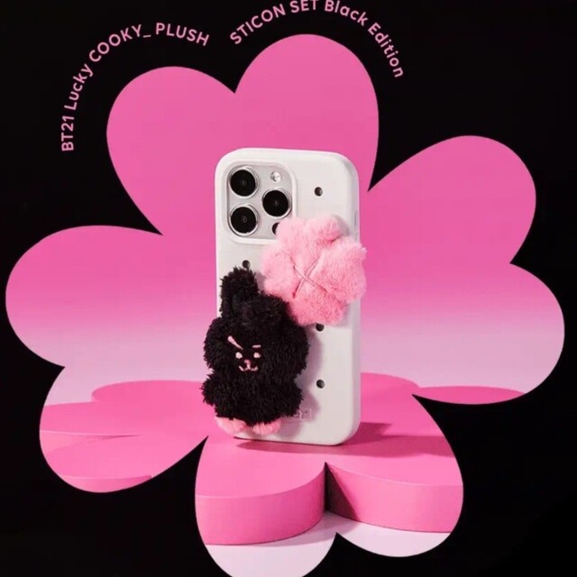 BT21 LUCKY COOKY Sticon Black マスコット クッキー