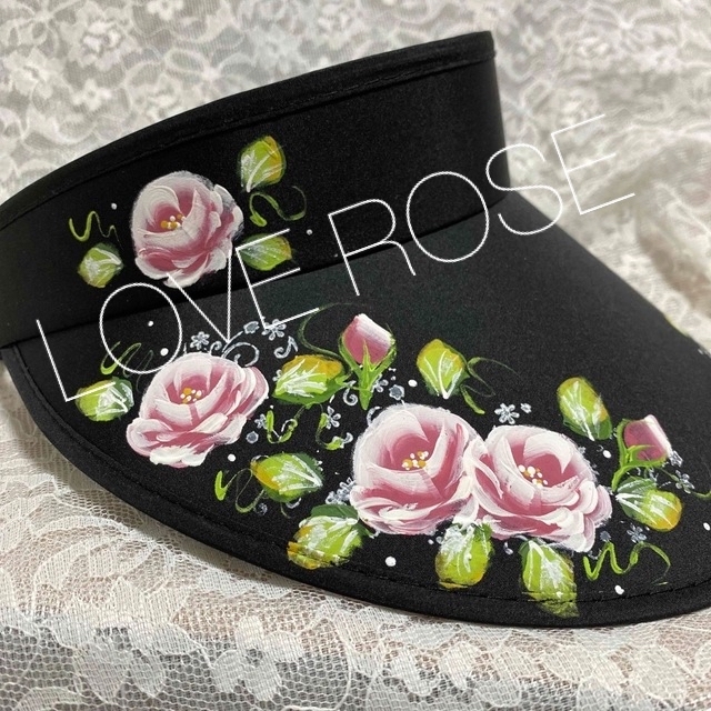 LOVE ROSE薔薇　サンバイザー　D 母の日　プレゼントにも レディースの帽子(その他)の商品写真
