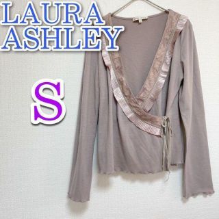 ローラアシュレイ(LAURA ASHLEY)のLAURA ASHLEY　ローラアシュレイ　カシュクール　ブラウス　パープル　S(シャツ/ブラウス(長袖/七分))