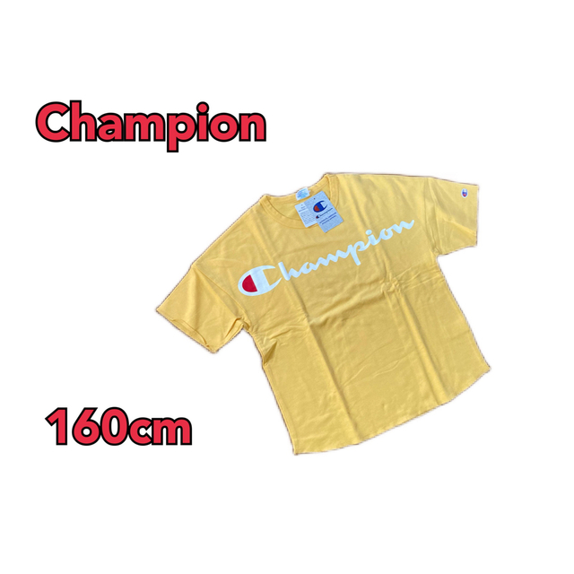 Champion ○新品 Champion ワイドロゴTシャツ イエロー 160サイズ○の通販 by akki_bell's shop｜チャンピオン ならラクマ