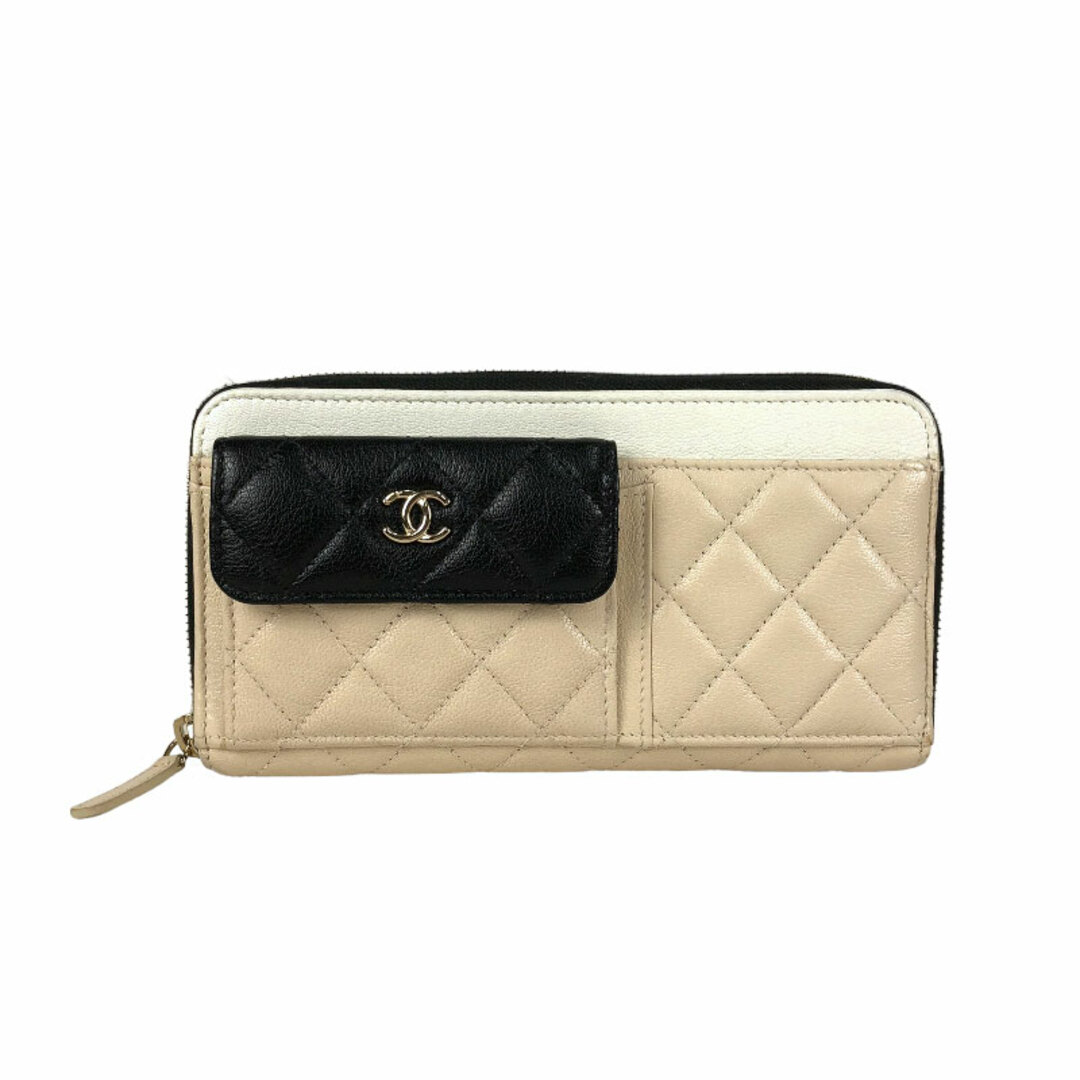 シャネル CHANEL マトラッセ ジップ ウォレット 長財布 レディ