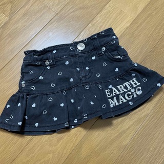 アースマジック(EARTHMAGIC)のアースマジック♡スカート ショーパン♡120ブラックハート(スカート)