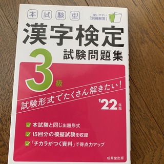 本試験型漢字検定３級試験問題集 ’２２年版(資格/検定)