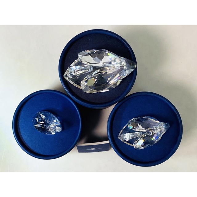 春色3カラー✧ 【 美品 】オーストリア製 SWAROVSKI クリスタル スワン