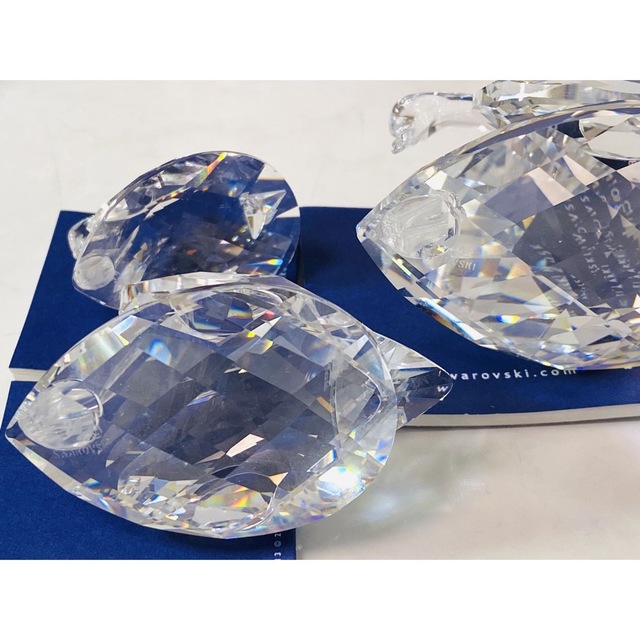 春色3カラー✧ 【 美品 】オーストリア製 SWAROVSKI クリスタル スワン