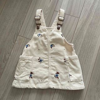 ザラキッズ(ZARA KIDS)のmaron❤︎様専用。ZARA 86 ジャンパースカート　コーデュロイ　花柄(スカート)