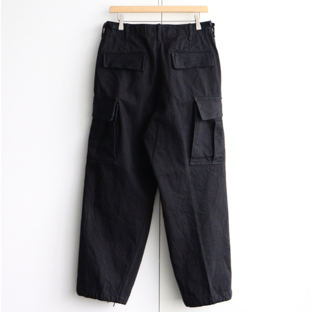 3 comoli b.d.u.ブラックデニムカーゴパンツ コモリ 限定 51.0%OFF www
