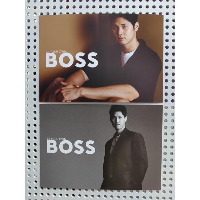 HUGO BOSS(ヒューゴボス)の大谷翔平 BOSS ポストカード 2種セット スポーツ/アウトドアの野球(記念品/関連グッズ)の商品写真