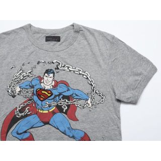 ザラ(ZARA)の美品★ZARAMAN ザラマン★スーパーマン半袖TシャツS★36★グレー灰(Tシャツ/カットソー(半袖/袖なし))