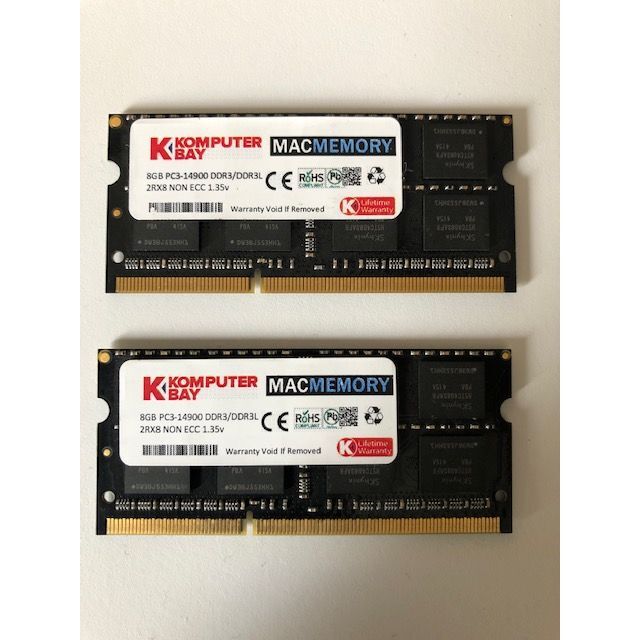 メモリ　Mac用　8GB×2枚セット　PC3-14900 DDR3／DDR3L