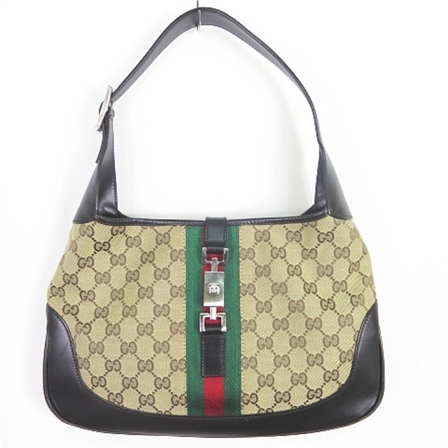 GUCCI GGキャンバス/レザー ジャッキー ショルダーバッグ-