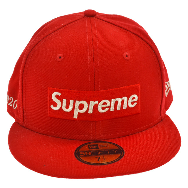 SUPREME シュプリーム 20AW × NEW ERA $1M Metallic Box Logo Cap ニューエラ ボックスロゴ メタリック刺繍 ベースボールキャップ 帽子 レッド