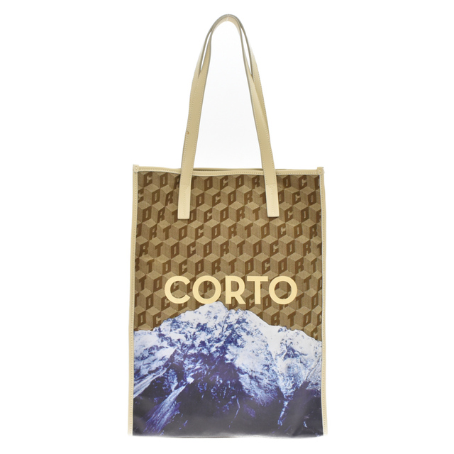 WIND AND SEA ウィンダンシー ×Corto Moltedo WDS Monogram Tote Bag コルトモルテド マウンテンプリント トートバック ベージュ105センチ持ち手立ち上がり