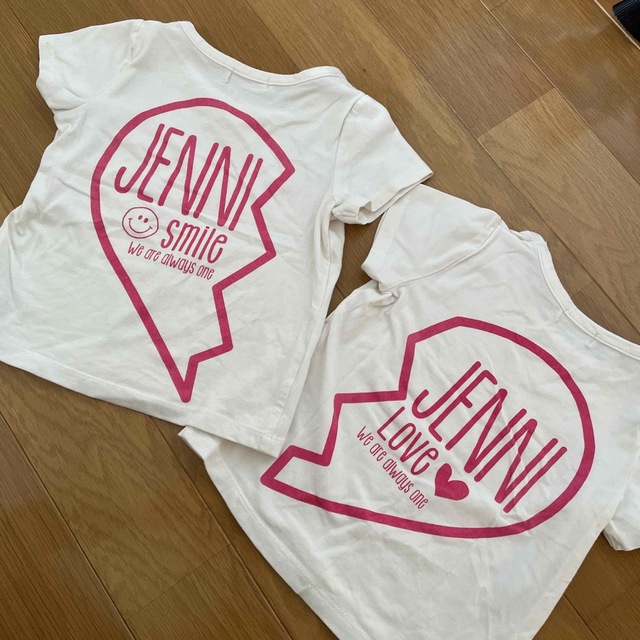 JENNI(ジェニィ)のシスタージェニー♡100♡ツインズ♡ペア♡Tシャツ♡双子 キッズ/ベビー/マタニティのキッズ服女の子用(90cm~)(Tシャツ/カットソー)の商品写真