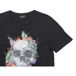 ザラ(ZARA)のZARAMAN ザラマン★ビッグスカル半袖シャツM★40★ブラック黒★難有(Tシャツ/カットソー(半袖/袖なし))