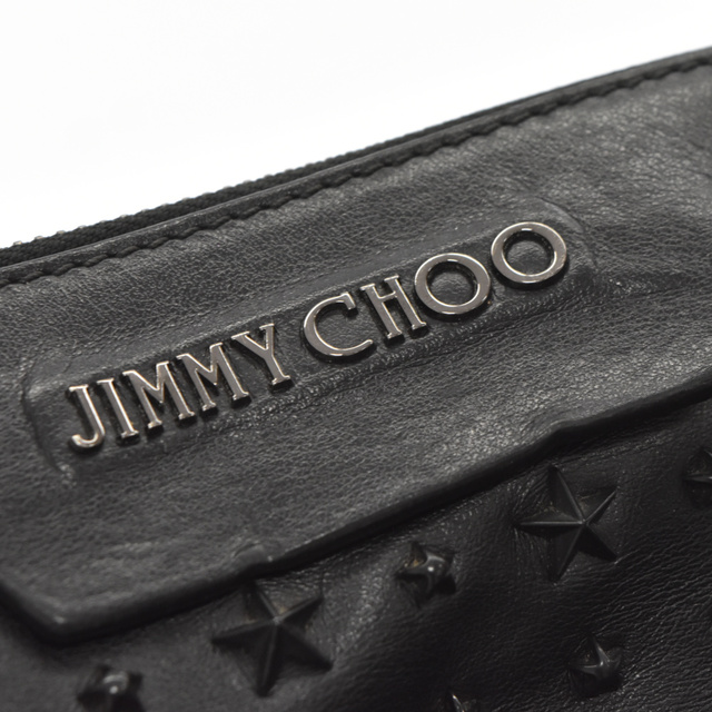 JIMMY CHOO(ジミーチュウ)のJIMMY CHOO ジミーチュウ DEREK LXA スタースタッズレザークラッチバッグ ブラック メンズのバッグ(セカンドバッグ/クラッチバッグ)の商品写真