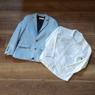 エイチアンドエム(H&M)のH＆M キッズ　フォーマルジャケット＋シャツ2点セット(ジャケット/上着)