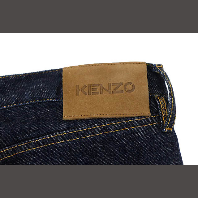 ケンゾー KENZO 21SS 花と養蜂 ジップ 前掛け デニム パンツ 32●