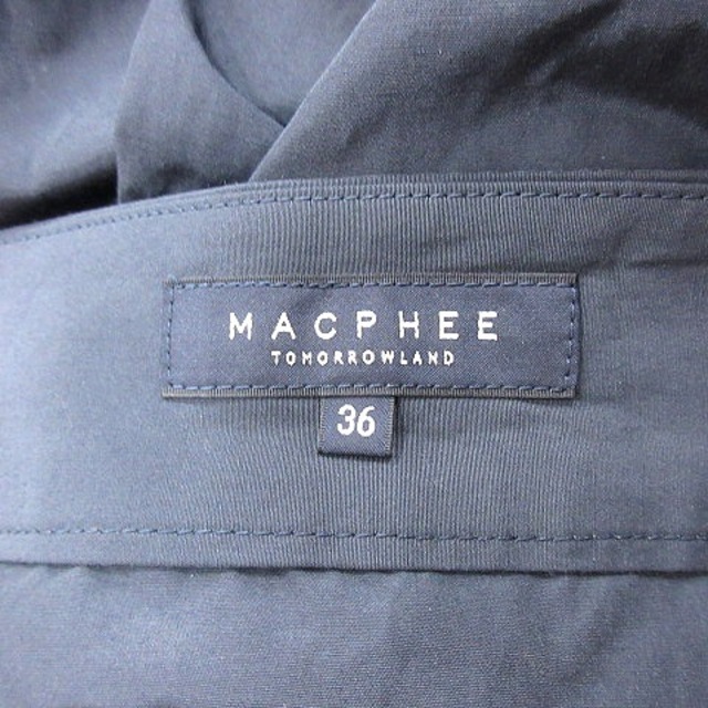 MACPHEE(マカフィー)のマカフィー MACPHEE プリーツスカート ひざ丈 36 紺 ネイビー /AU レディースのスカート(ひざ丈スカート)の商品写真