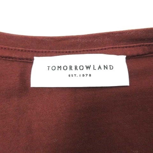 TOMORROWLAND(トゥモローランド)のトゥモローランド Tシャツ カットソー クルーネック フレンチスリーブ S 茶 レディースのトップス(その他)の商品写真