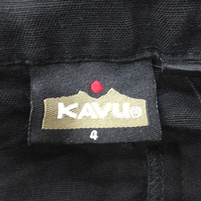 KAVU(カブー)のカブー ハーフパンツ ショート ステッチ ウエストマーク 4 黒 ブラック レディースのパンツ(ショートパンツ)の商品写真