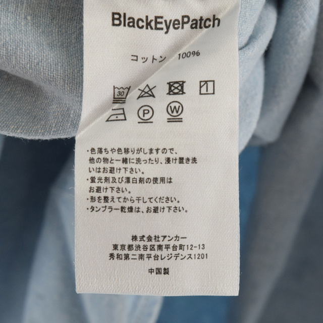 THE BLACK EYE PATCH ブラックアイパッチ 22SS B EMBLEM DENIM THE BLACK EYE PATCH ブラックアイパッチ 22SS B EMBLEM DENIM
